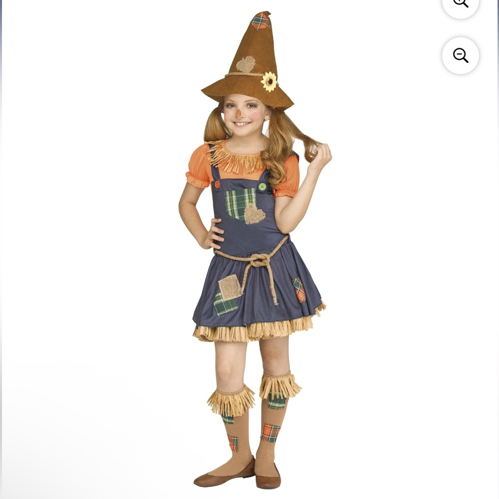 Scarecrow Multi-Color Halloween‎ Costume Set, Girls Child Size 6